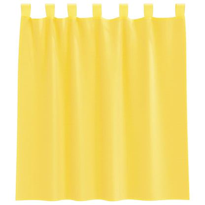 Voile Vorhänge mit Stangentaschen 2 Stk. Gelb