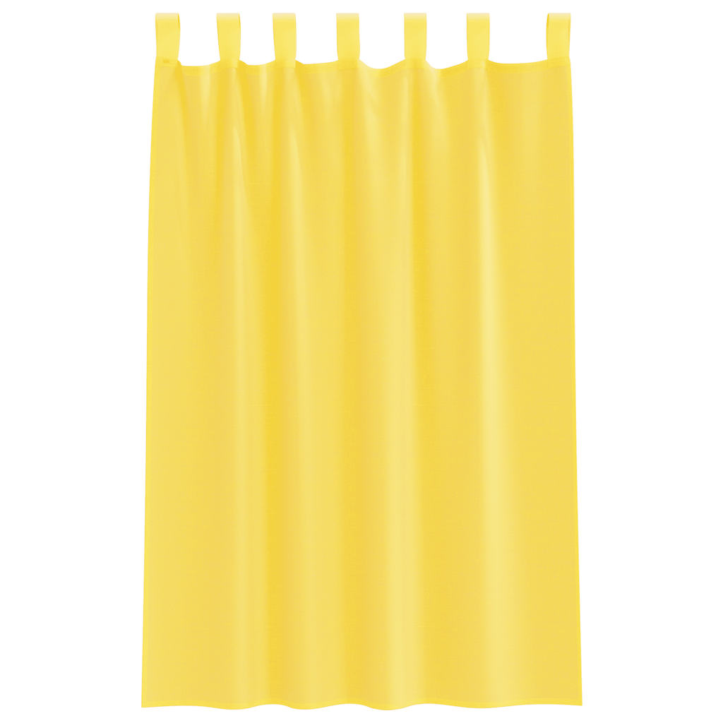 Voile Vorhänge mit Stangentaschen 2 Stk. Gelb