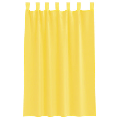 Voile Vorhänge mit Stangentaschen 2 Stk. Gelb