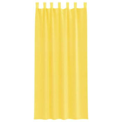Voile Vorhänge mit Stangentaschen 2 Stk. Gelb