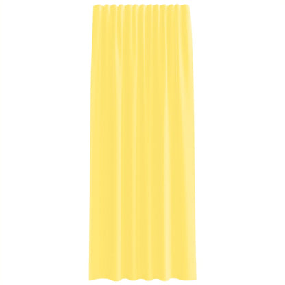 Voile Vorhänge mit Stangentaschen 2 Stk. Gelb