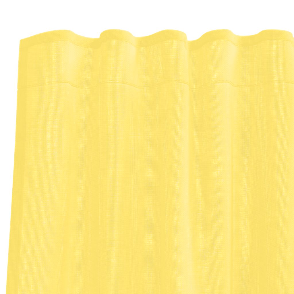 Voile Vorhänge mit Stangentaschen 2 Stk. Gelb