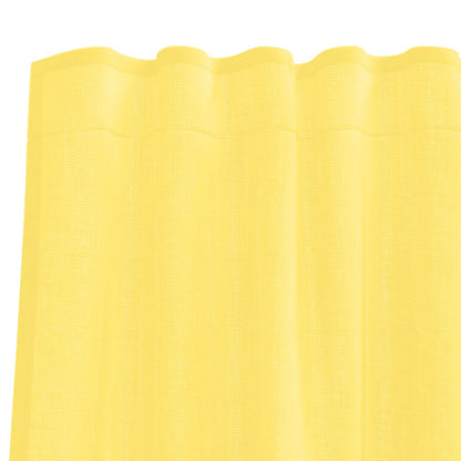 Voile Vorhänge mit Stangentaschen 2 Stk. Gelb