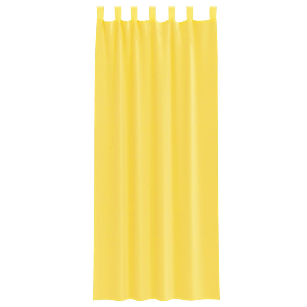 Voile Vorhänge mit Stangentaschen 2 Stk. Gelb
