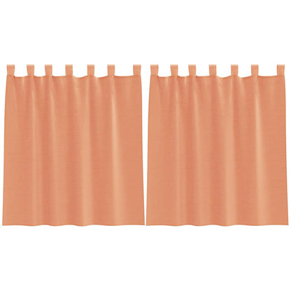 Voile Vorhänge mit Stangentaschen 2 Stk. Terrakotta
