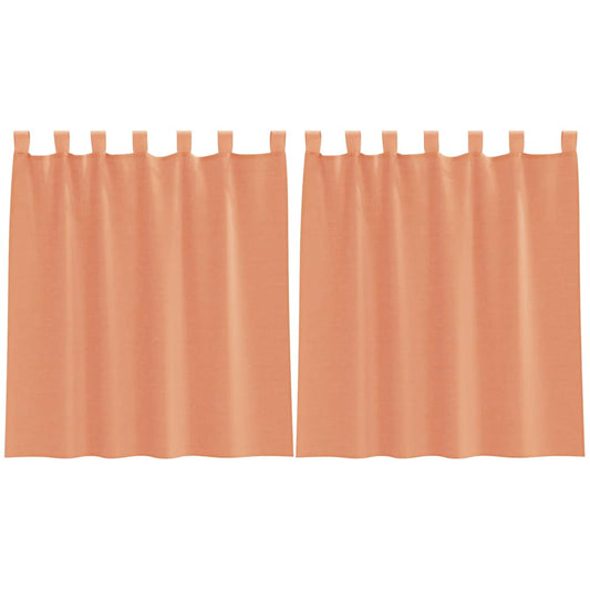 Voile Vorhänge mit Stangentaschen 2 Stk. Terrakotta