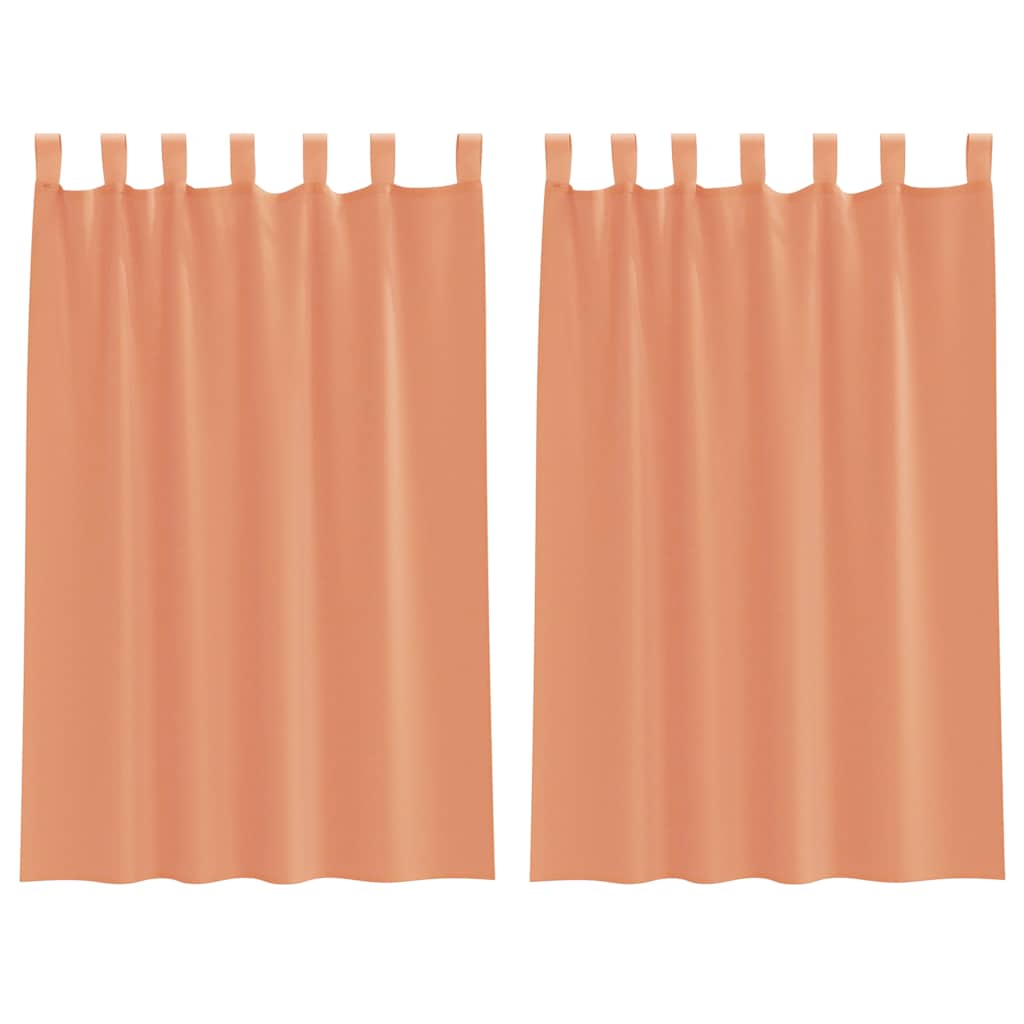 Voile Vorhänge mit Stangentaschen 2 Stk. Terrakotta
