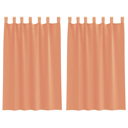 Voile Vorhänge mit Stangentaschen 2 Stk. Terrakotta