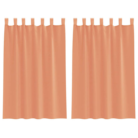 Voile Vorhänge mit Stangentaschen 2 Stk. Terrakotta