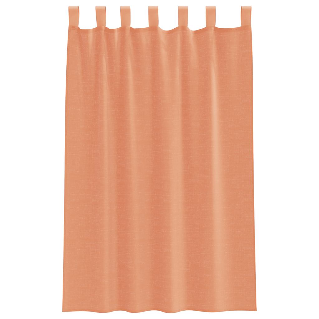 Voile Vorhänge mit Stangentaschen 2 Stk. Terrakotta