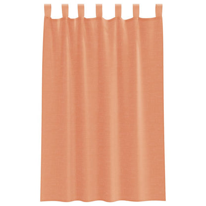 Voile Vorhänge mit Stangentaschen 2 Stk. Terrakotta