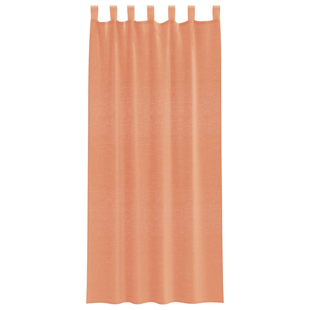 Voile Vorhänge mit Stangentaschen 2 Stk. Terrakotta