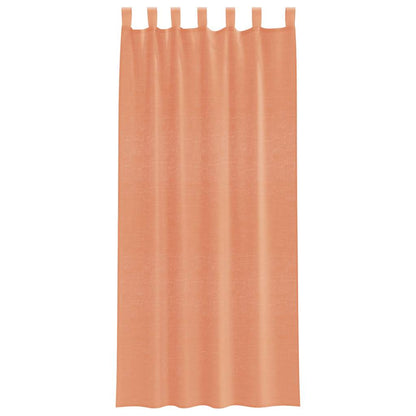 Voile Vorhänge mit Stangentaschen 2 Stk. Terrakotta