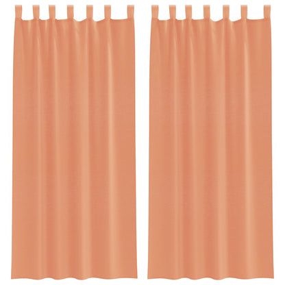 Voile Vorhänge mit Stangentaschen 2 Stk. Terrakotta