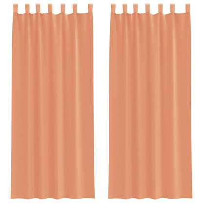 Voile Vorhänge mit Stangentaschen 2 Stk. Terrakotta