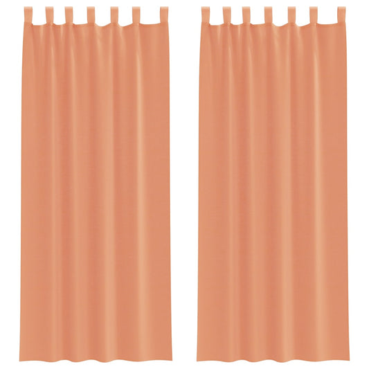 Voile Vorhänge mit Stangentaschen 2 Stk. Terrakotta