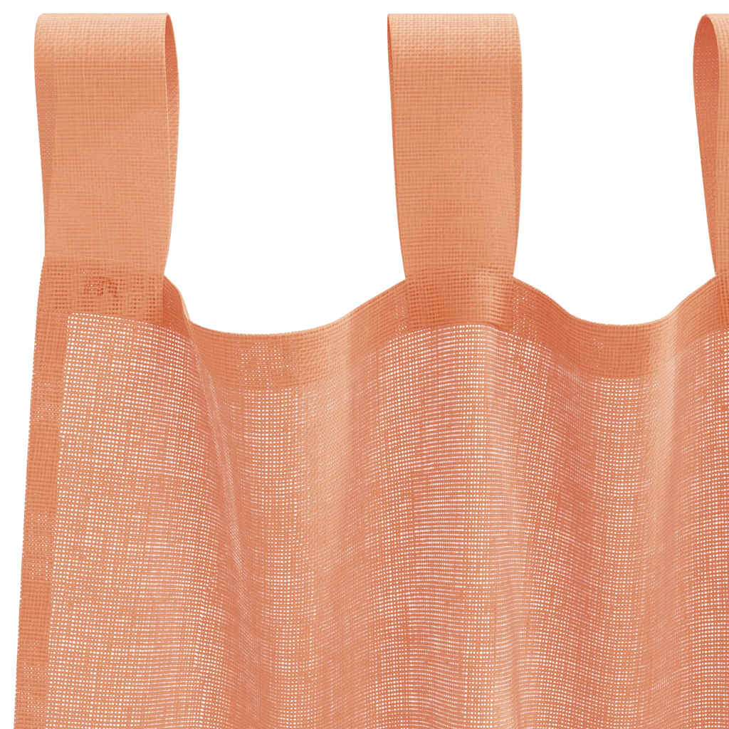 Voile Vorhänge mit Stangentaschen 2 Stk. Terrakotta