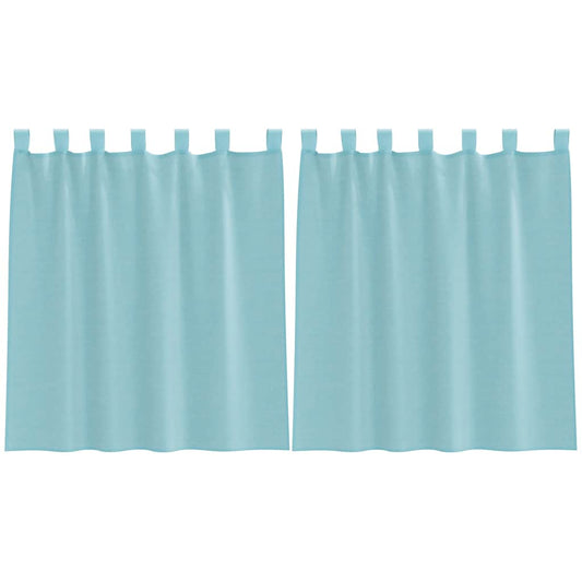 Voile Vorhänge mit Stangentaschen 2 Stk. Türkis