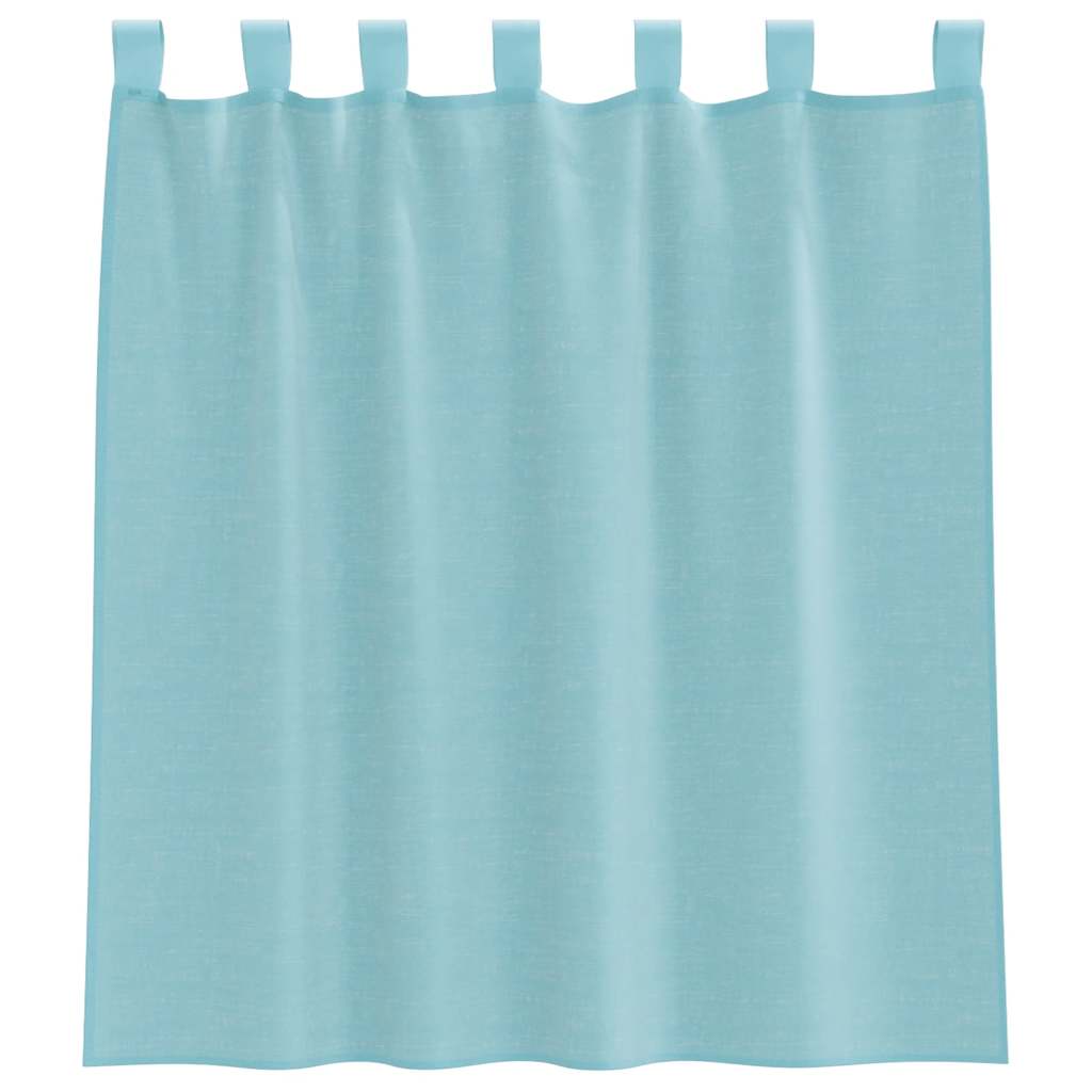 Voile Vorhänge mit Stangentaschen 2 Stk. Türkis