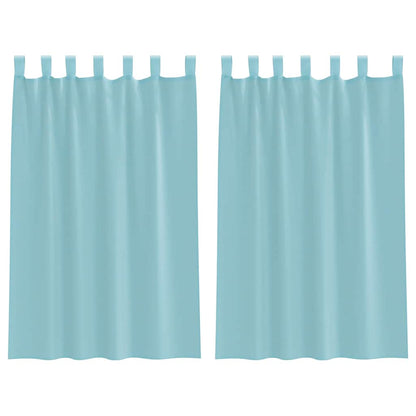 Voile Vorhänge mit Stangentaschen 2 Stk. Türkis