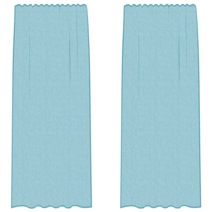 Voile Vorhänge mit Stangentaschen 2 Stk. Türkis