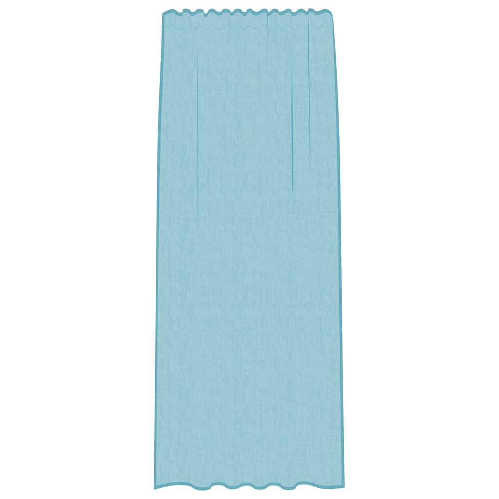 Voile Vorhänge mit Stangentaschen 2 Stk. Türkis