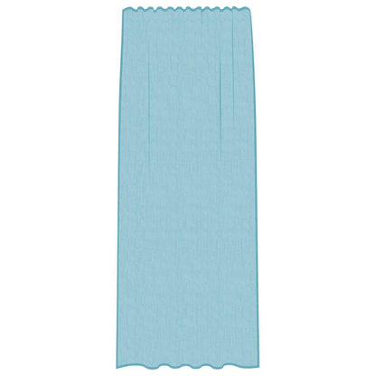 Voile Vorhänge mit Stangentaschen 2 Stk. Türkis