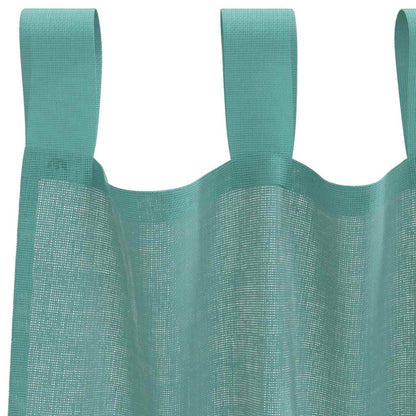 Voile Vorhänge mit Stangentaschen 2 Stk. Türkis