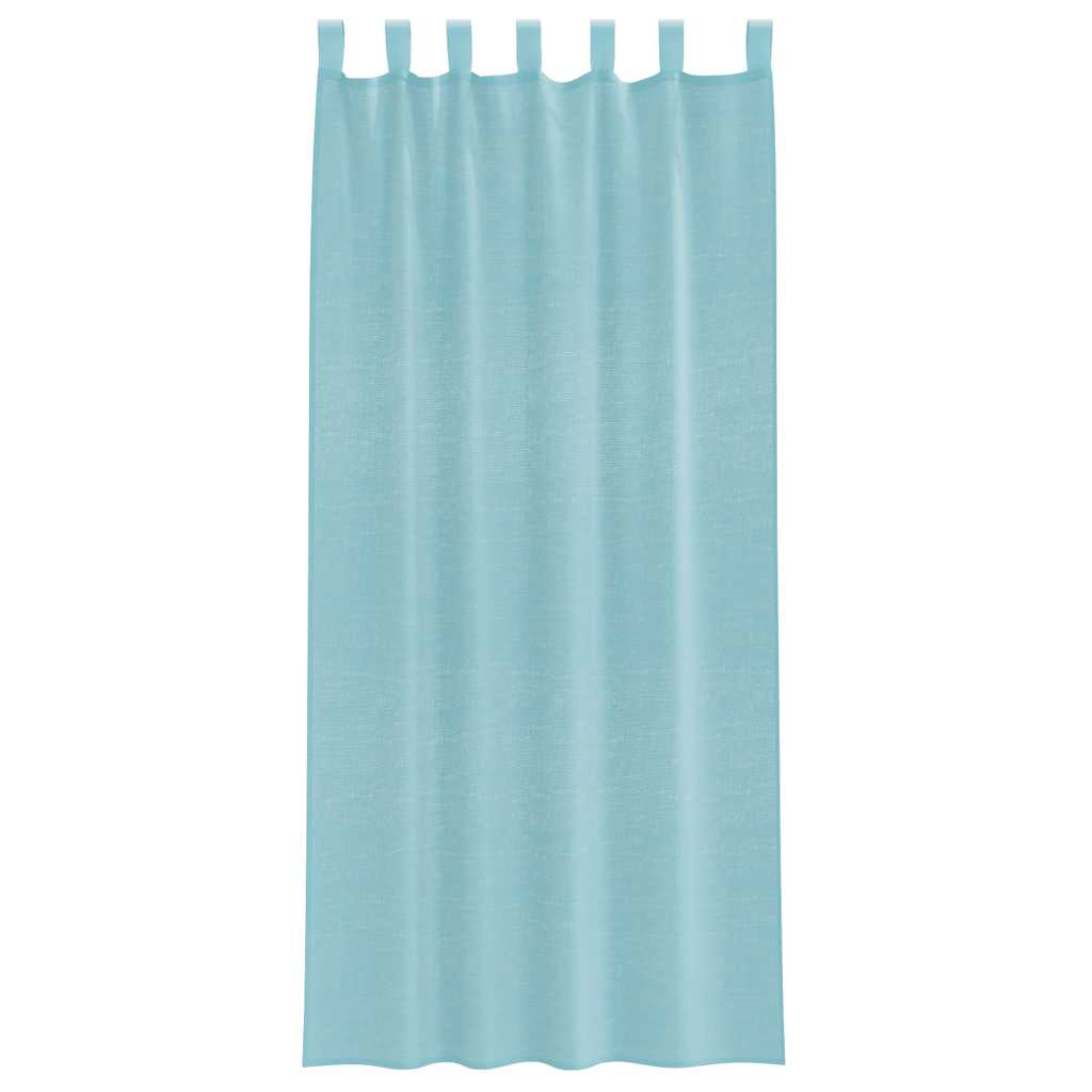 Voile Vorhänge mit Stangentaschen 2 Stk. Türkis
