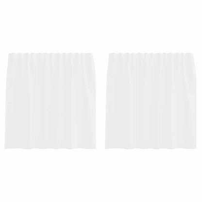 Voile Vorhänge mit Stangentaschen 2 Stk. Weiß