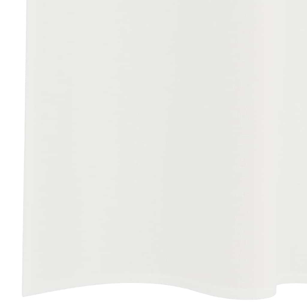 Voile Vorhänge mit Stangentaschen 2 Stk. Weiß