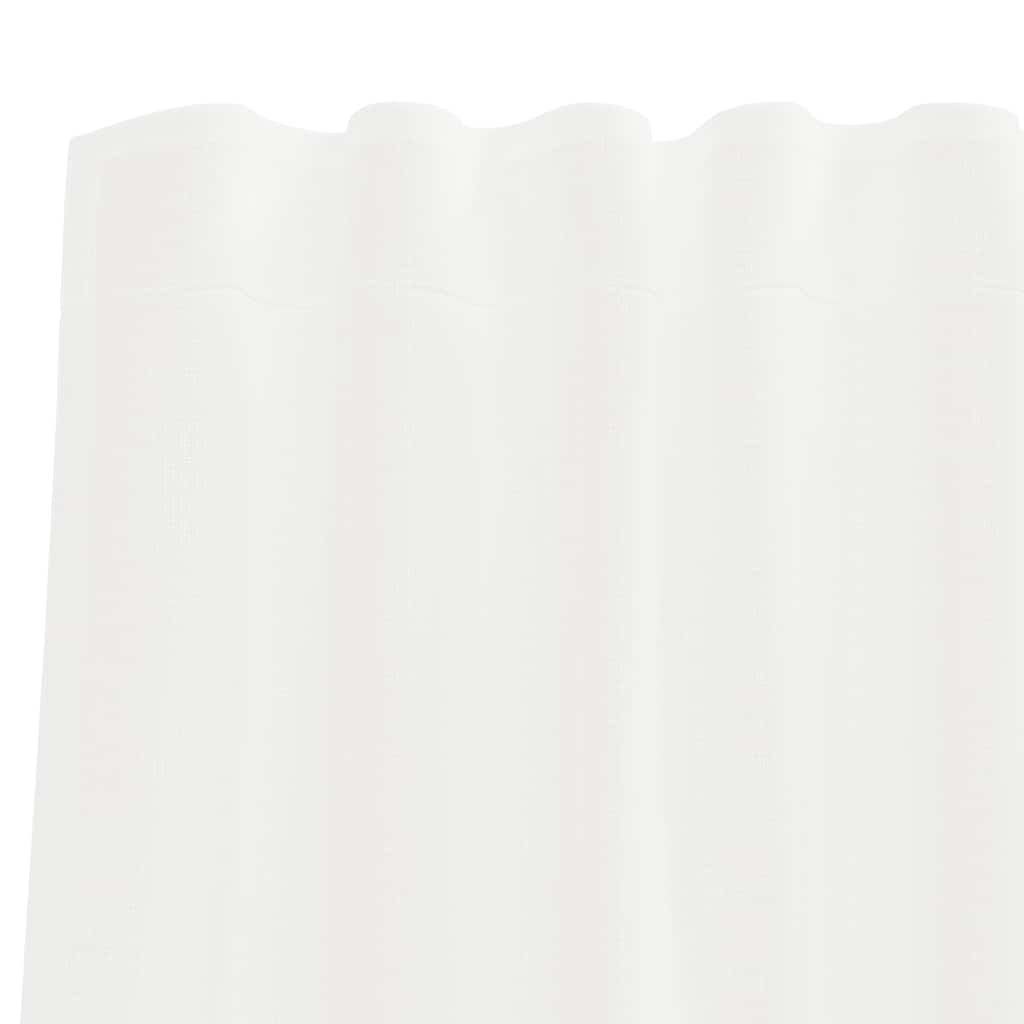 Voile Vorhänge mit Stangentaschen 2 Stk. Weiß