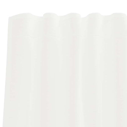 Voile Vorhänge mit Stangentaschen 2 Stk. Weiß