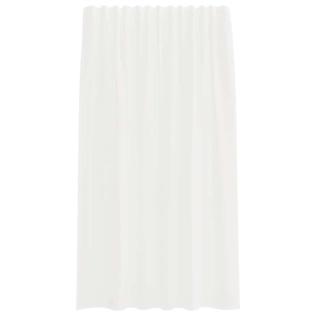 Voile Vorhänge mit Stangentaschen 2 Stk. Weiß