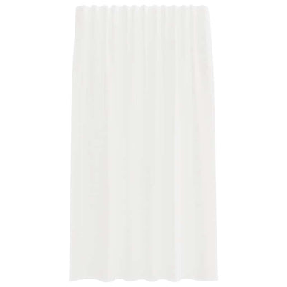 Voile Vorhänge mit Stangentaschen 2 Stk. Weiß