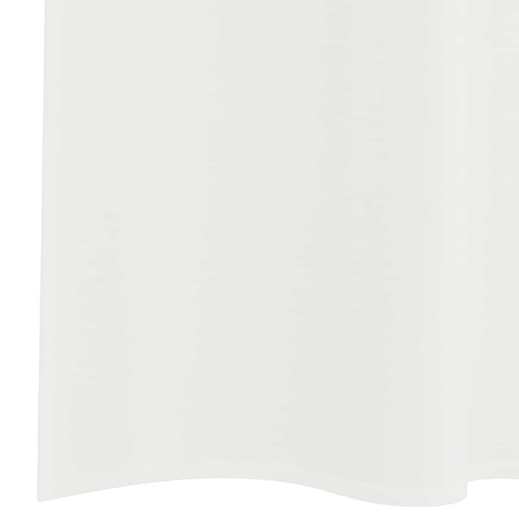 Voile Vorhänge mit Stangentaschen 2 Stk. Weiß