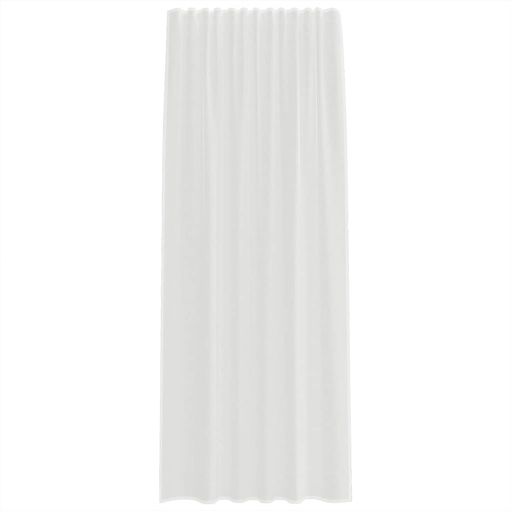 Voile Vorhänge mit Stangentaschen 2 Stk. Weiß