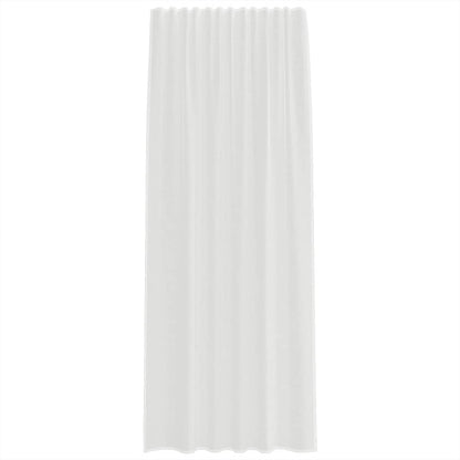 Voile Vorhänge mit Stangentaschen 2 Stk. Weiß