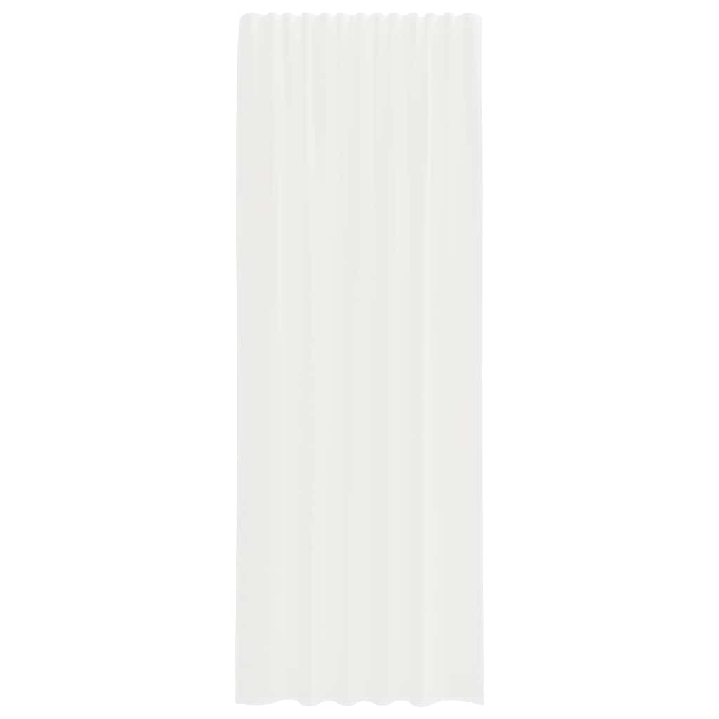 Voile Vorhänge mit Stangentaschen 2 Stk. Weiß