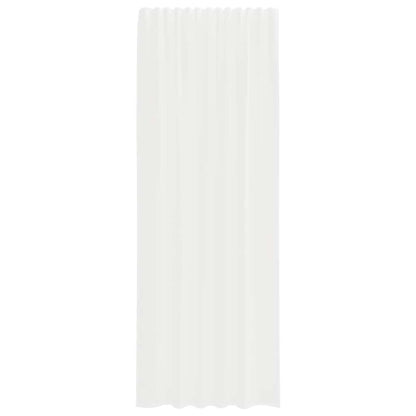 Voile Vorhänge mit Stangentaschen 2 Stk. Weiß