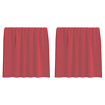 Voile Vorhänge mit Stangentaschen 2 Stk. Weinrot