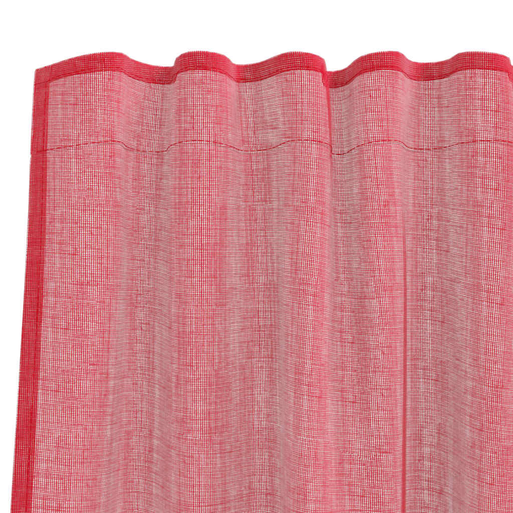 Voile Vorhänge mit Stangentaschen 2 Stk. Weinrot