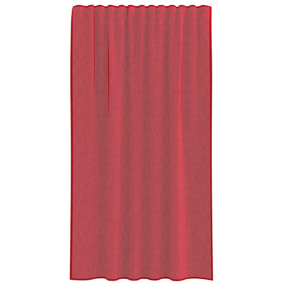 Voile Vorhänge mit Stangentaschen 2 Stk. Weinrot