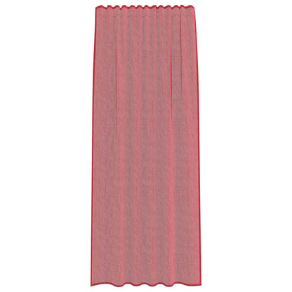 Voile Vorhänge mit Stangentaschen 2 Stk. Weinrot