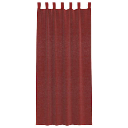 Voile Vorhänge mit Stangentaschen 2 Stk. Weinrot
