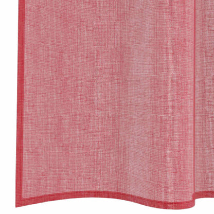 Voile Vorhänge mit Stangentaschen 2 Stk. Weinrot