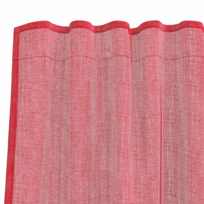 Voile Vorhänge mit Stangentaschen 2 Stk. Weinrot