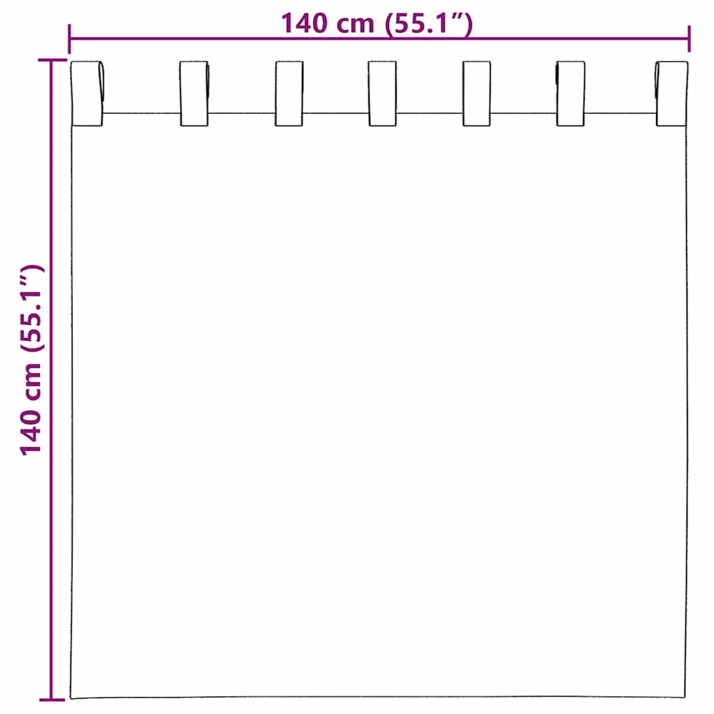 Voile Vorhänge mit Lasche 2 Stk. Apfelgrün
