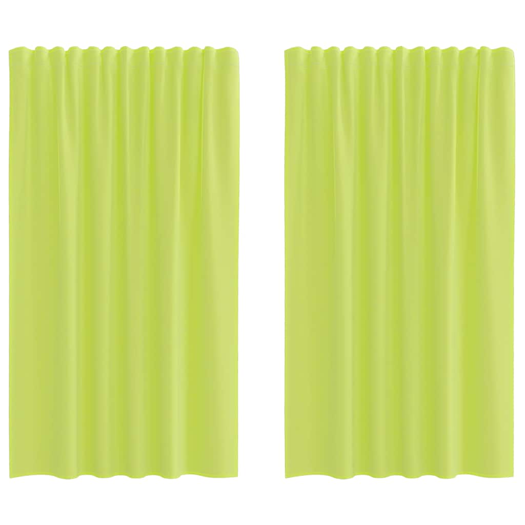 Voile Vorhänge mit Lasche 2 Stk. Apfelgrün