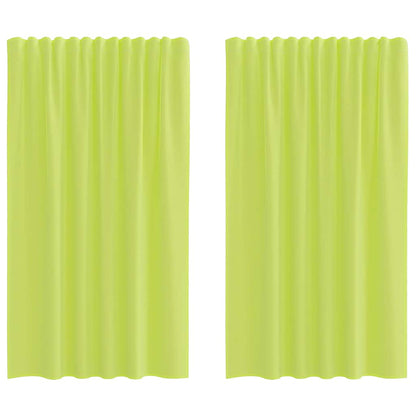 Voile Vorhänge mit Lasche 2 Stk. Apfelgrün